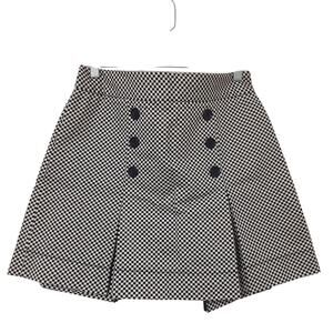 Marc Jacobs Women's Black White Checkered Skirt Size 10 Cotton